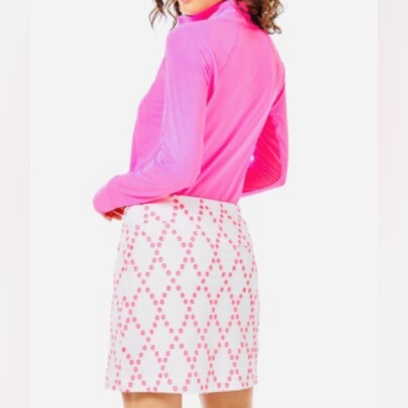 Lilly Pulitzer Luxletic Monica Embroidered Skort in Prosecco Pink Size 12 - Picture 2 of 12